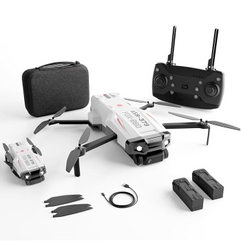 Lifelong Foldable Drone Toy for Kids | Dual VGA Camera |30 Mins Fly Time - 2 Batteries| 120� Wide Angle, 360� Flip, Altitude Hold |2X 1200mAh Batteries, App Control | Brushless Motor, 200-250ft Range