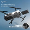 Lifelong Foldable Drone Toy for Kids | Dual VGA Camera |30 Mins Fly Time - 2 Batteries| 120� Wide Angle, 360� Flip, Altitude Hold |2X 1200mAh Batteries, App Control | Brushless Motor, 200-250ft Range Lifelong Foldable Drone Toy for Kids | Dual VGA Camera |30 Mins Fly Time - 2 Batteries| 120� Wide Angle, 360� Flip, Altitude Hold |2X 1200mAh Batteries, App Control | Brushless Motor, 200-250ft Range