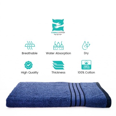 Cuddle Cotton Requisite 100% Cotton Bath Towel, 400 GSM, 70 cm x 147 cm, sapphire Blue Cuddle Cotton Requisite 100% Cotton Bath Towel, 400 GSM, 70 cm x 147 cm, sapphire Blue