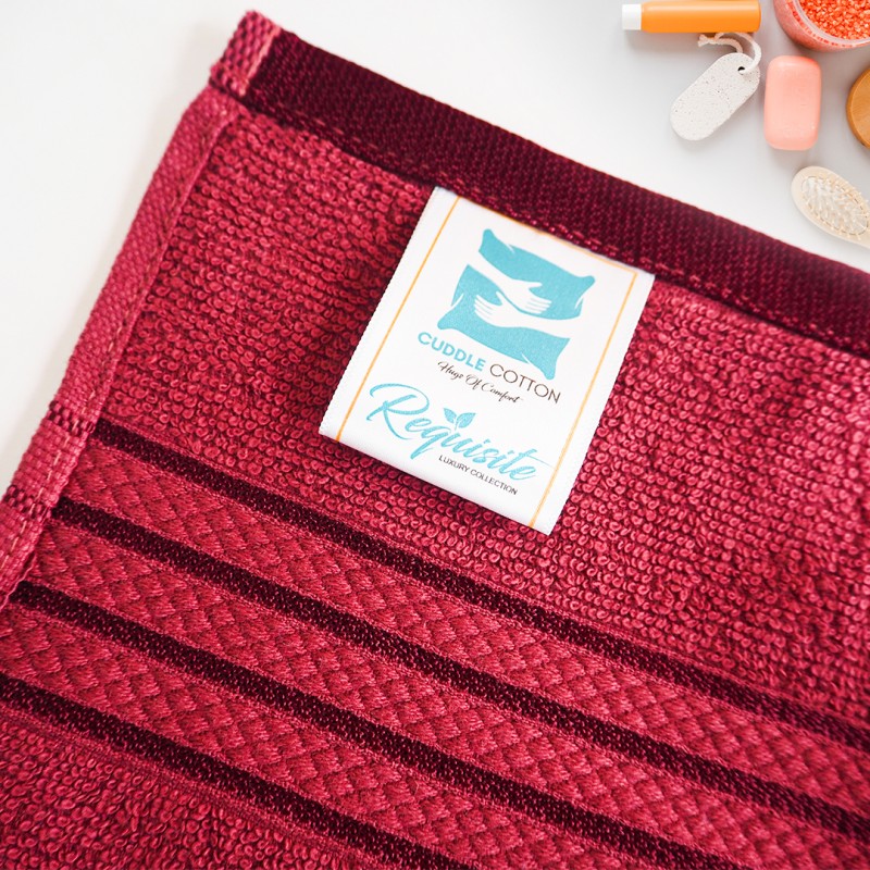 Cuddle Cotton Requisite Hand Towel Set of 2, 40 cm x 60 cm, 400 GSM, Merlot Red 100% Cotton Cuddle Cotton Requisite Hand Towel Set of 2, 40 cm x 60 cm, 400 GSM, Merlot Red 100% Cotton