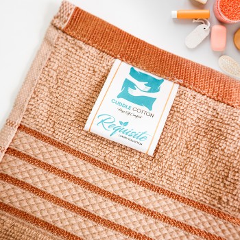 Cuddle Cotton Requisite Hand Towel Set of 2, 40 cm x 60 cm, 400 GSM, Beige Brown 100% Cotton