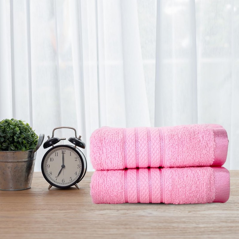 Cuddle Cotton Requisite Hand Towel Set of 2, 40 cm x 60 cm, 400 GSM, Blush Pink 100% Cotton Cuddle Cotton Requisite Hand Towel Set of 2, 40 cm x 60 cm, 400 GSM, Blush Pink 100% Cotton