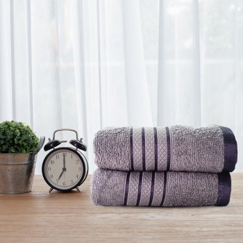 Cuddle Cotton Requisite Hand Towel Set of 2, 40 cm x 60 cm, 400 GSM, Sleek Grey 100% Cotton