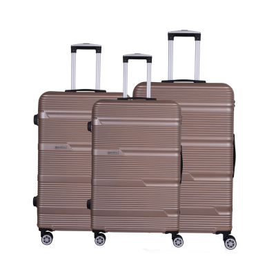SPACEWALK GLOSTER Hard Case ABS Luggage, SET OF 3 (S, M, L), 8 Spinner Wheels, TSA Lock, Anti-Theft Zip, Lightweight & Durable, 3-Year Warranty, Made in India