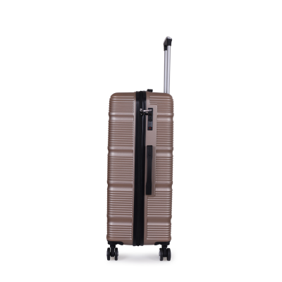 SPACEWALK GLOSTER Hard Case ABS Luggage, SET OF 3 (S, M, L), 8 Spinner Wheels, TSA Lock, Anti-Theft Zip, Lightweight & Durable, 3-Year Warranty, Made in India