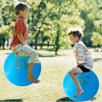 MiniSteps Sit & Bounce Hop Ball for Kids Indoor & Outdoor Jumping Toy, Durable Rubber Bouncing Ball (Size 56cm/22 Inch, Multicolor)