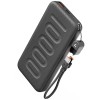Ambrane 10000mAh Slim & Compact Powerbank with in-Build Type C Cable, 22.5W Fast Charging, USB & Type C Output, Power Delivery, Quick Charge for iPhone, Android & Tablets, Earbuds, (Stylo N10,Black)