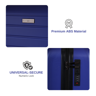 SPACEWALK Cadillac Hard Case ABS luggage, Airline-Approved CABIN SUITCASE, 42ltr, 8 Spinner Wheels, Anti-Theft Zip, Durable & Lightweight, 3-Years Warranty (Royal Blue) SPACEWALK Cadillac Hard Case ABS luggage, Airline-Approved CABIN SUITCASE, 42ltr, 8 Spinner Wheels, Anti-Theft Zip, Durable & Lightweight, 3-Years Warranty (Royal Blue)