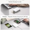 Baseus Airpow II Qi2 Magnetic Wireless Power Bank 10000mAh � 22.5W Fast Charging, MagSafe Compatible, Type-C Cable Included � Moon White