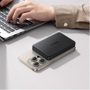 Baseus Airpow II 10000mAh 22.5W Magnetic Wireless Power Bank � Qi2 Certified, MagSafe Compatible, USB-C PD Fast Charging � Cosmic Black Baseus Airpow II 10000mAh 22.5W Magnetic Wireless Power Bank � Qi2 Certified, MagSafe Compatible, USB-C PD Fast Charging � Cosmic Black
