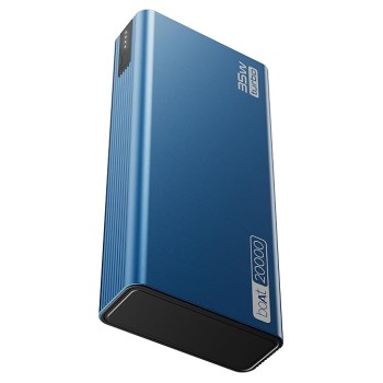 boAt Newly Launched PB435 Turbo 35W Power Bank with 20000mAh Battery, 35W 2-Way Super Fast Charging | 12-Layer Smart IC Protection | Triple Output & Dual Input in Sleek Aluminium Casing(Navy Blue)