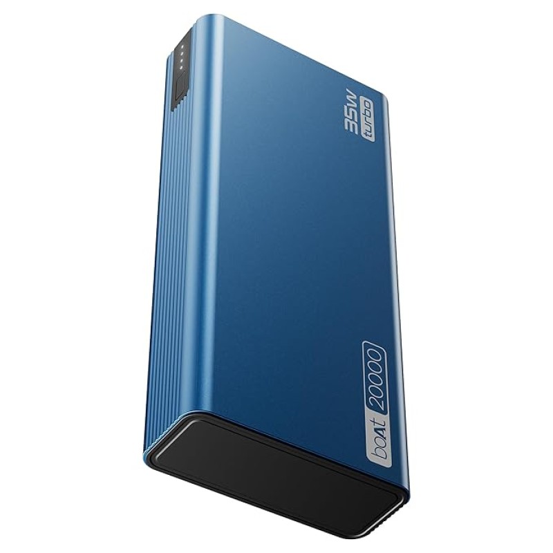 boAt Newly Launched PB435 Turbo 35W Power Bank with 20000mAh Battery, 35W 2-Way Super Fast Charging | 12-Layer Smart IC Protection | Triple Output & Dual Input in Sleek Aluminium Casing(Navy Blue) boAt Newly Launched PB435 Turbo 35W Power Bank with 20000mAh Battery, 35W 2-Way Super Fast Charging | 12-Layer Smart IC Protection | Triple Output & Dual Input in Sleek Aluminium Casing(Navy Blue)