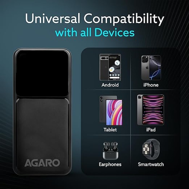 AGARO Imperial Power Bank 20000 mAh, 22.5W Power Delivery for Smartphones, Portable, USB C & Micro Input, USB A1,A2 & C Output, Fast Charge Technology for Tablets, Headphones and Hi-Powered Devices AGARO Imperial Power Bank 20000 mAh, 22.5W Power Delivery for Smartphones, Portable, USB C & Micro Input, USB A1,A2 & C Output, Fast Charge Technology for Tablets, Headphones and Hi-Powered Devices