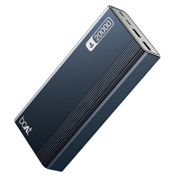 boAt Energyshroom PB401 20000mAh Power Bank| Micro USB and Type C (2-Way Input Ports), 22.5W, 3X Output Ports, Compatible with Tablets, Smartphones, Earbuds, Smartwatch (Midnight Blue)