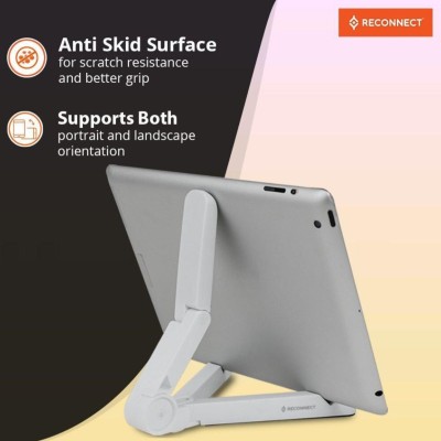 Reconnect Mobile & Tablet Stand for 15.24 cm (6 inch) to 25.4 cm (10 inch) Mobile Phone and Tablet, White
