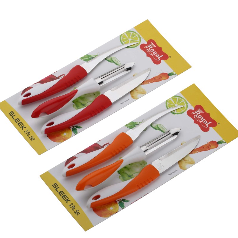 Royal Kitchenware 3Pc Knife Set (Pack of 2) Royal Kitchenware 3Pc Knife Set (Pack of 2)