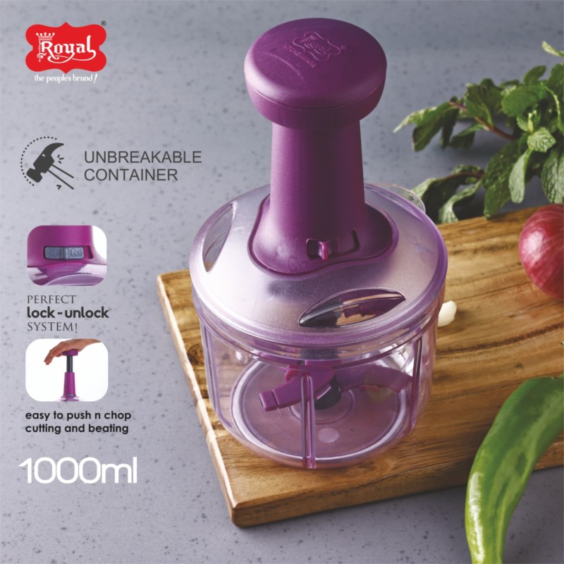 Royal Kitchenware Master Push Chopper (1000 ml)