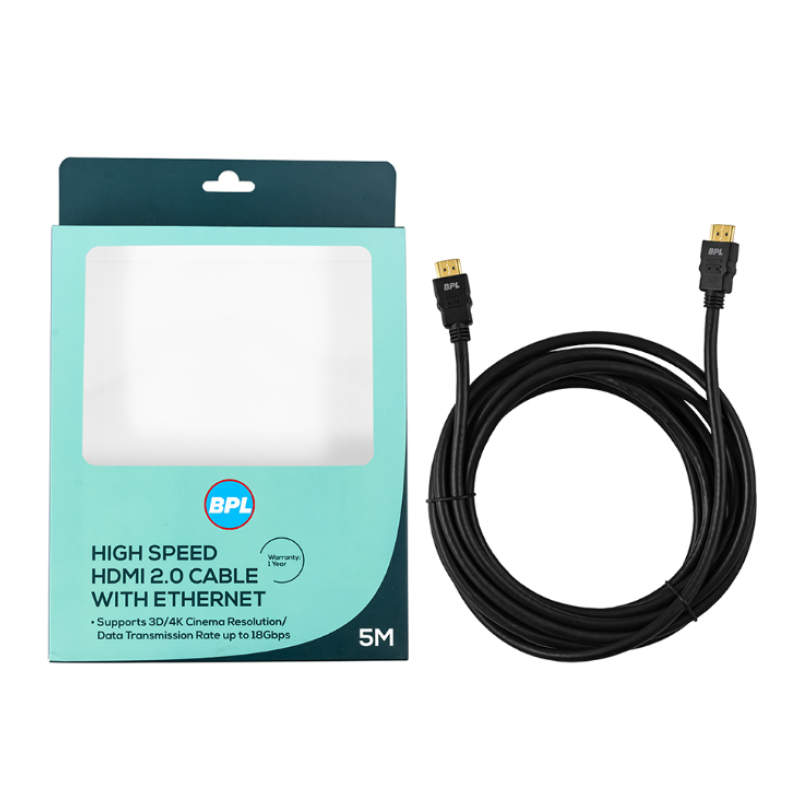 BPL BHDMI102 5 metre HDMI Cable, Black BPL BHDMI102 5 metre HDMI Cable, Black