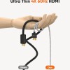 CableCreation Ultra Thin HDMI Male to Male, 10ft HDMI 2.0 High-Speed Ultra Slim Low Profile Cable, Support 3D, 4K@60Hz, Audio Return (Last Standard), Latest Version for PS4, X-Box etc, Braided, 3M CableCreation Ultra Thin HDMI Male to Male, 10ft HDMI 2.0 High-Speed Ultra Slim Low Profile Cable, Support 3D, 4K@60Hz, Audio Return (Last Standard), Latest Version for PS4, X-Box etc, Braided, 3M