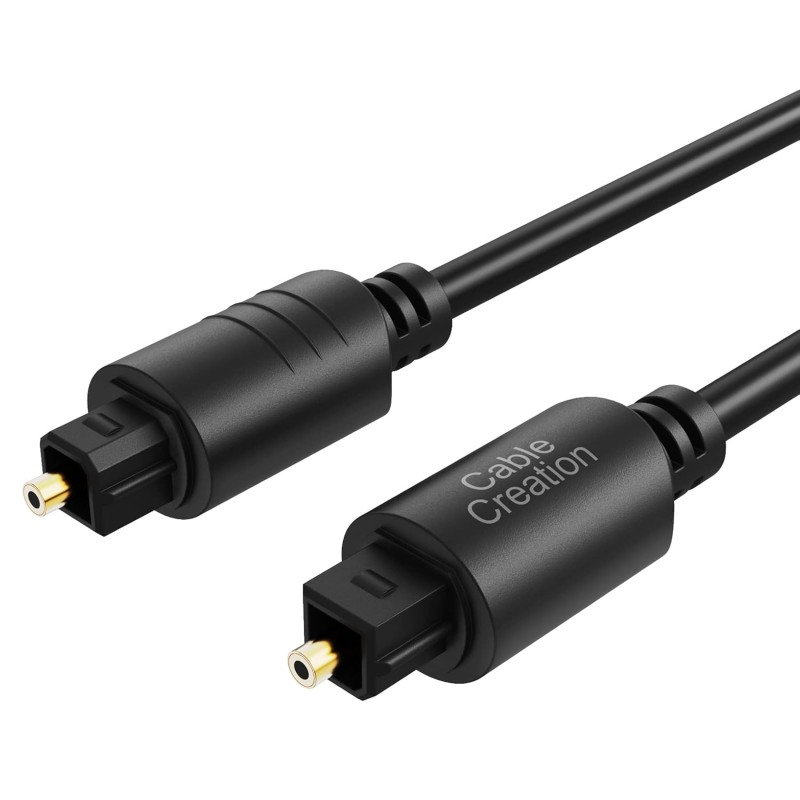 CableCreation 6 FT Digital Fiber Optical Toslink Cable Gold Plated for Home Theater, Sound Bar, TV, PS4, Xbox, VD/CD Player,Blu-ray Players,Game Console& More,Black 1.8m CableCreation 6 FT Digital Fiber Optical Toslink Cable Gold Plated for Home Theater, Sound Bar, TV, PS4, Xbox, VD/CD Player,Blu-ray Players,Game Console& More,Black 1.8m