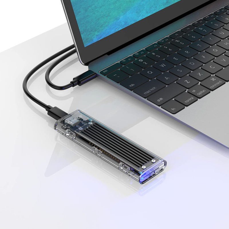 ORICO Transparent NVMe M.2 Enclosure Tool-Free USB3.1 Type-C Gen2 10Gbps to M.2 SSD Enclosure for Intel 660p/Samsung 970 EVO/Samsung970 Pro 2230/2242/2260/2280 PCIe NVMe M-Key SSD up to 2TB. ORICO Transparent NVMe M.2 Enclosure Tool-Free USB3.1 Type-C Gen2 10Gbps to M.2 SSD Enclosure for Intel 660p/Samsung 970 EVO/Samsung970 Pro 2230/2242/2260/2280 PCIe NVMe M-Key SSD up to 2TB.