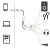 CableCreation Headphone Splitter, 3.5mm TRRS Stereo Audio Y Splitter Cable 3.5mm Male to 2 Port 3.5mm Female with 3.5mm Jack CTIA to OMTP Adapter Compatible with Laptop, PC, Tablet Black 0.66FT CableCreation Headphone Splitter, 3.5mm TRRS Stereo Audio Y Splitter Cable 3.5mm Male to 2 Port 3.5mm Female with 3.5mm Jack CTIA to OMTP Adapter Compatible with Laptop, PC, Tablet Black 0.66FT