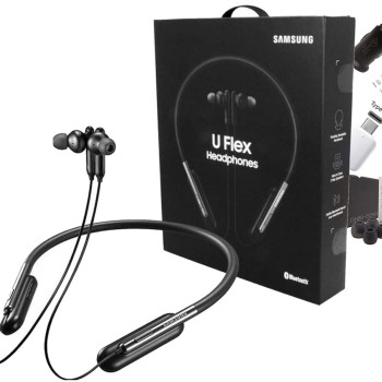 Samsung U Flex Bluetooth Wireless in-Ear Headphones HD Sound and Mic - with Car-Charger 4FT USB Kit (US Model - Retail Packing)