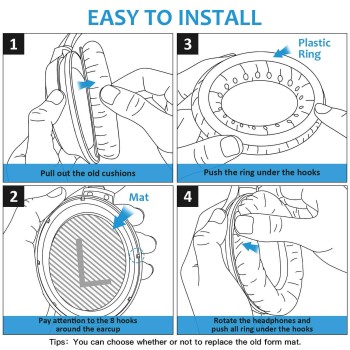 Parzo Ear Pads Cushions for Bose - Compatible with Quietcomfort QC25 / QC35 / AE2 Wireless / AE2w / Sound True/Sound Link (Around-Ear Only) Headphones (Black Cushion + Grey Mat) Parzo Ear Pads Cushions for Bose - Compatible with Quietcomfort QC25 / QC35 / AE2 Wireless / AE2w / Sound True/Sound Link (Around-Ear Only) Headphones (Black Cushion + Grey Mat)