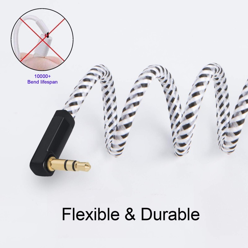 Cablecreation Audio Auxiliary Stereo Extension Cable Trs 3.5Mm Stereo Jack Male To Female, Stereo Jack Cord For Phones, Headphones, Speakers, Tablets, Pc, Mp3 Player 3Ft - Black And White Cablecreation Audio Auxiliary Stereo Extension Cable Trs 3.5Mm Stereo Jack Male To Female, Stereo Jack Cord For Phones, Headphones, Speakers, Tablets, Pc, Mp3 Player 3Ft - Black And White