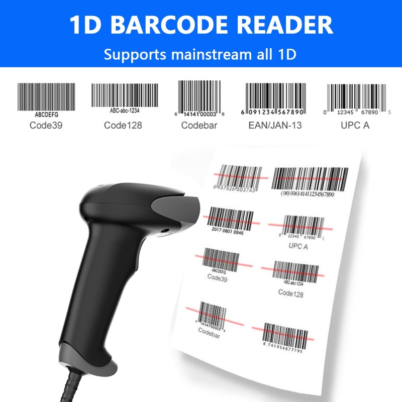 HENEX HC-9205 Wired 1D Barcode Scanner Plug and Play Barcode Reader,Bar Code Scanner Supports Screen barcodes scan,is for Retail Shop,Supermarket,Reader Compatible with Android, Windows,Mac Devices HENEX HC-9205 Wired 1D Barcode Scanner Plug and Play Barcode Reader,Bar Code Scanner Supports Screen barcodes scan,is for Retail Shop,Supermarket,Reader Compatible with Android, Windows,Mac Devices