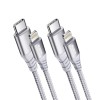 Esr Usb-C To Lightning Cable, (1 Meter, Mfi-Certified), Pd Fast Charging Adapter Cable For Iphone 13/13 Mini/13 Pro/13 Pro Max/12/12 Mini/12 Pro/12 Pro Max/Se 2022/11/Xr,Braided Nylon,(Pack of 1),Silver Esr Usb-C To Lightning Cable, (1 Meter, Mfi-Certified), Pd Fast Charging Adapter Cable For Iphone 13/13 Mini/13 Pro/13 Pro Max/12/12 Mini/12 Pro/12 Pro Max/Se 2022/11/Xr,Braided Nylon,(Pack of 1),Silver