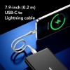 ESR USB C to Lightning Cable, 20cm Nylon MFi Certified Fast Charging Compatible with iPhone 13/13 mini/13 Pro/13 Pro Max/12/12 mini/12 Pro/12 Pro Max/11/XR/XS Max/XS/X/8, iPad 8/7, Silver ESR USB C to Lightning Cable, 20cm Nylon MFi Certified Fast Charging Compatible with iPhone 13/13 mini/13 Pro/13 Pro Max/12/12 mini/12 Pro/12 Pro Max/11/XR/XS Max/XS/X/8, iPad 8/7, Silver