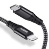 ESR USB-C to L Cable, (2 meter, MFi-Certified), PD Fast Charging Cable for iPhone 13/13 mini/13 Pro/13 Pro Max/12/12 mini/12 Pro/12 Pro Max/SE 2022/11/XR, Braided Nylon, (Pack of 1), Silver ESR USB-C to L Cable, (2 meter, MFi-Certified), PD Fast Charging Cable for iPhone 13/13 mini/13 Pro/13 Pro Max/12/12 mini/12 Pro/12 Pro Max/SE 2022/11/XR, Braided Nylon, (Pack of 1), Silver