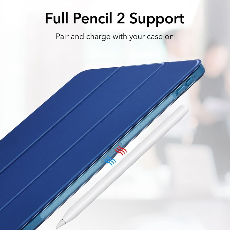 ESR for iPad Air 5th Generation Cover (2022) and iPad Air 4th Generation Cover (2020), Slim and Lightweight, Auto Sleep/Wake, Trifold Stand, Soft TPU Cover, iPad Air 5/4 Case, Navy Blue ESR for iPad Air 5th Generation Cover (2022) and iPad Air 4th Generation Cover (2020), Slim and Lightweight, Auto Sleep/Wake, Trifold Stand, Soft TPU Cover, iPad Air 5/4 Case, Navy Blue