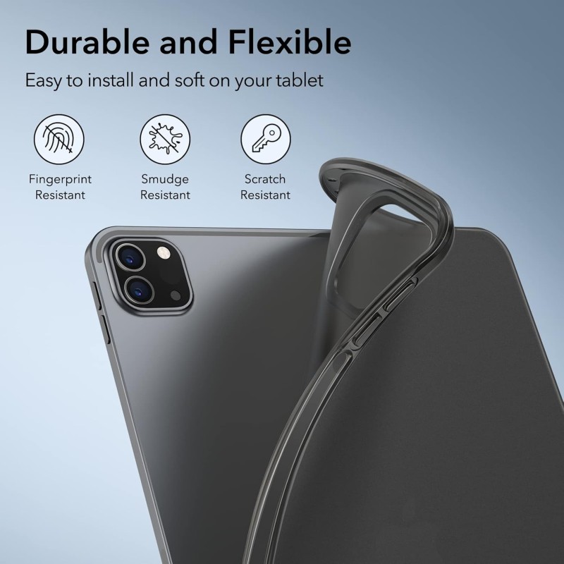 ESR for iPad Pro 11 inch Case (2022/2021, 4th/3rd Generation), Transparent Matte Back Cover, Soft Protective, Supports Pencil 2, Project Zero Series Case, Frosted Black ESR for iPad Pro 11 inch Case (2022/2021, 4th/3rd Generation), Transparent Matte Back Cover, Soft Protective, Supports Pencil 2, Project Zero Series Case, Frosted Black