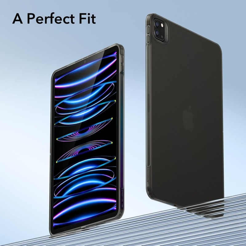 ESR for iPad Pro 11 inch Case (2022/2021, 4th/3rd Generation), Transparent Matte Back Cover, Soft Protective, Supports Pencil 2, Project Zero Series Case, Frosted Black ESR for iPad Pro 11 inch Case (2022/2021, 4th/3rd Generation), Transparent Matte Back Cover, Soft Protective, Supports Pencil 2, Project Zero Series Case, Frosted Black