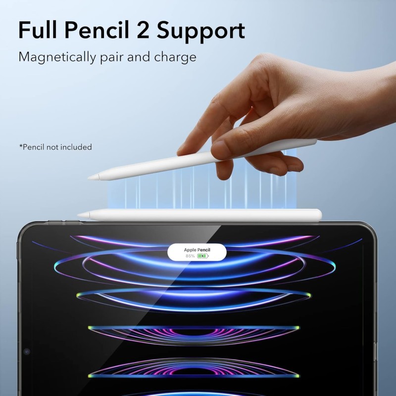 ESR for iPad Pro 11 inch Case (2022/2021, 4th/3rd Generation), Transparent Matte Back Cover, Soft Protective, Supports Pencil 2, Project Zero Series Case, Frosted Black ESR for iPad Pro 11 inch Case (2022/2021, 4th/3rd Generation), Transparent Matte Back Cover, Soft Protective, Supports Pencil 2, Project Zero Series Case, Frosted Black