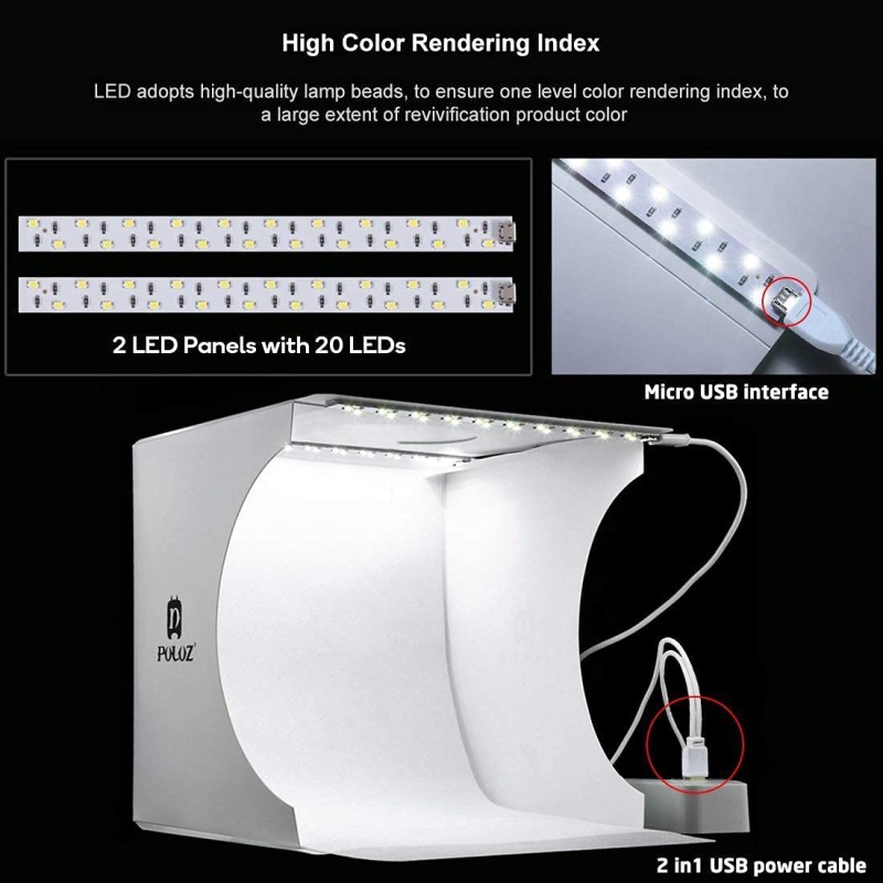 Verilux® Mini Photo Studio Super Bright Photography Light Box Lightbox Portable Shooting Light Tent with 6 Colors Photography Backdrops Waterproof Background Screen Carrying Bag (20cm*20cm) Verilux® Mini Photo Studio Super Bright Photography Light Box Lightbox Portable Shooting Light Tent with 6 Colors Photography Backdrops Waterproof Background Screen Carrying Bag (20cm*20cm)