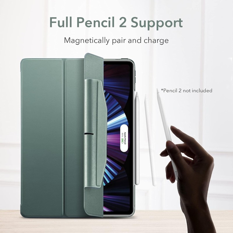 ESR for iPad Pro 11 " Case (2022/2021, 4th/3rd Generation), Translucent St& Case, iPad Pro Cover with Clasp, Auto Sleep & Wake, Pencil 2 Wireless Charging, Ascend Trifold Case, Black ESR for iPad Pro 11 " Case (2022/2021, 4th/3rd Generation), Translucent St& Case, iPad Pro Cover with Clasp, Auto Sleep & Wake, Pencil 2 Wireless Charging, Ascend Trifold Case, Black