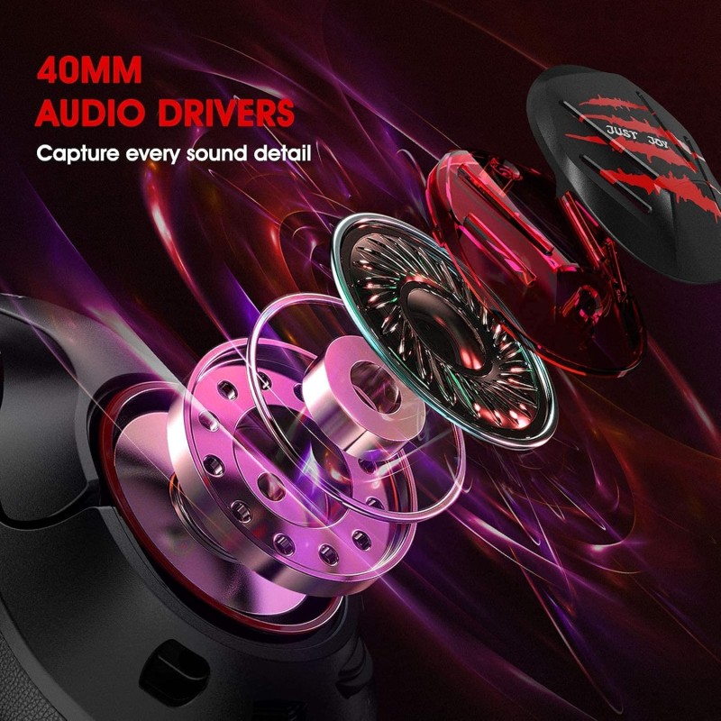 Eksa E3 Mobile Virtual 7.1 Surround Gaming Wired Over Ear Headphones With Mic -3.5Mm For Switch, Computer With Detachable Noise Cancelling, Ultra Lightweight Comfortable Usb Gaming (Red) Eksa E3 Mobile Virtual 7.1 Surround Gaming Wired Over Ear Headphones With Mic -3.5Mm For Switch, Computer With Detachable Noise Cancelling, Ultra Lightweight Comfortable Usb Gaming (Red)