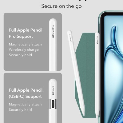 ESR for iPad Air 11 inch Case M2(2024), iPad Air 6th/5th/4th Generation Cover Case (2024/2022/2020), Trifold Stand Smart Case with Clasp, Support Pencil Pro/USB-C Charging, Ascend Series, Forest Green ESR for iPad Air 11 inch Case M2(2024), iPad Air 6th/5th/4th Generation Cover Case (2024/2022/2020), Trifold Stand Smart Case with Clasp, Support Pencil Pro/USB-C Charging, Ascend Series, Forest Green