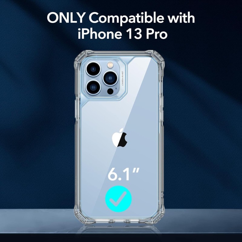 ESR Air Armor 360 Case with Screen Protector, Compatible with iPhone 13 Pro, Full-Body Case, Tough Case, Military-Grade Protection, with Tempered-Glass Screen Protector 2 Pack, Clear ESR Air Armor 360 Case with Screen Protector, Compatible with iPhone 13 Pro, Full-Body Case, Tough Case, Military-Grade Protection, with Tempered-Glass Screen Protector 2 Pack, Clear