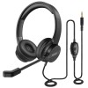 Eksa H12 Wired Over Ear Headphones with Mic Pc Computer, Wired 3.5Mm Connection, in-Line Control for Volume, Noise Cancelling for Mobile, Laptop, Pc, Business Calls and Call Centre with Clear Chat Eksa H12 Wired Over Ear Headphones with Mic Pc Computer, Wired 3.5Mm Connection, in-Line Control for Volume, Noise Cancelling for Mobile, Laptop, Pc, Business Calls and Call Centre with Clear Chat