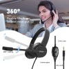 Eksa H12 Wired Over Ear Headphones with Mic Pc Computer, Wired 3.5Mm Connection, in-Line Control for Volume, Noise Cancelling for Mobile, Laptop, Pc, Business Calls and Call Centre with Clear Chat Eksa H12 Wired Over Ear Headphones with Mic Pc Computer, Wired 3.5Mm Connection, in-Line Control for Volume, Noise Cancelling for Mobile, Laptop, Pc, Business Calls and Call Centre with Clear Chat
