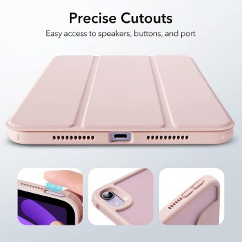 ESR Hybrid Case Compatible with iPad Mini 6 (8.3 inch, 2021), Detachable Magnetic Case for iPad Mini 6 2021, Hard PC Back Cover, Auto Sleep/Wake, Supports Pencil 2, Rebound Series, Frosted Pink ESR Hybrid Case Compatible with iPad Mini 6 (8.3 inch, 2021), Detachable Magnetic Case for iPad Mini 6 2021, Hard PC Back Cover, Auto Sleep/Wake, Supports Pencil 2, Rebound Series, Frosted Pink