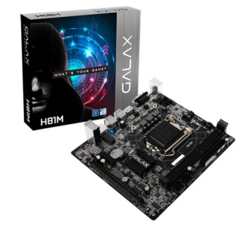 GALAX H81M Intel Motherboard SATA 6Gbps, DDR3 1333/1600 Max 16GB, HDMI, USB 2.0