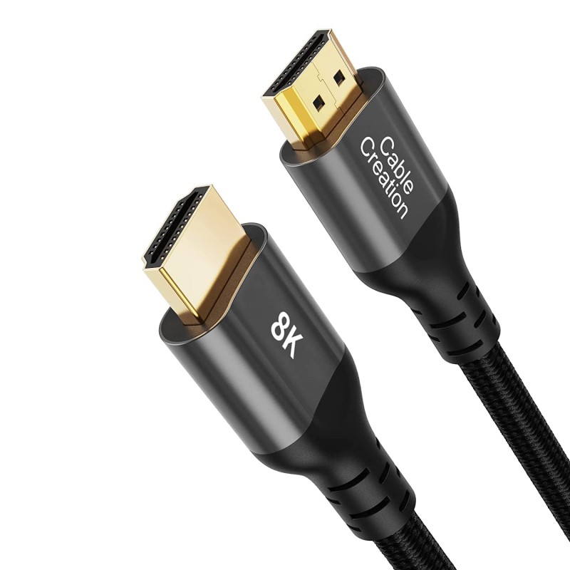 CableCreation 8K HDMI Cable 3.3 Feet, 48Gbps 4K 8K/60Hz HDMI Cable eARC HDR HDCP 2.2 2.3 Compatible with PS5, PS4, Xbox Series X, MacBook Pro 2021, Roku TV, Sony TV, Samsung TV, PC, Laptop, Grey CableCreation 8K HDMI Cable 3.3 Feet, 48Gbps 4K 8K/60Hz HDMI Cable eARC HDR HDCP 2.2 2.3 Compatible with PS5, PS4, Xbox Series X, MacBook Pro 2021, Roku TV, Sony TV, Samsung TV, PC, Laptop, Grey