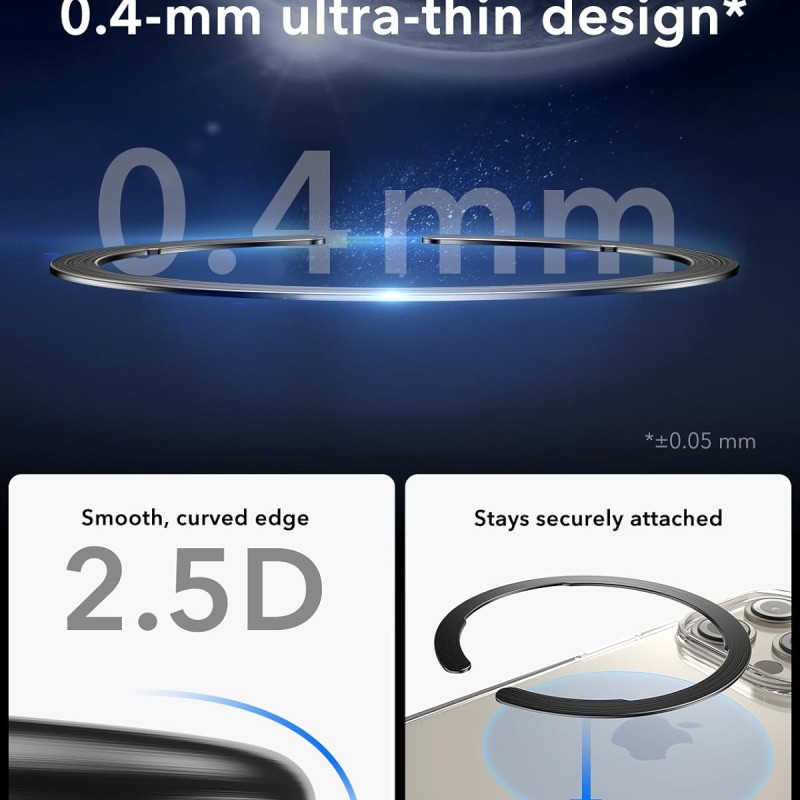 ESR Magnetic Ring 360, Compatible with MagSafe Sticker, Universal Magnetic Kit for iPhone 16/15/14/13/12/11/X Series, Galaxy Samsung ESR Magnetic Ring 360, Compatible with MagSafe Sticker, Universal Magnetic Kit for iPhone 16/15/14/13/12/11/X Series, Galaxy Samsung