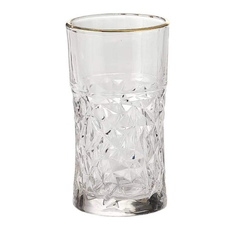 Morocco Water Glass 290 ml - Set of 6 Pcs YG1692 with Gold line Morocco Water Glass 290 ml - Set of 6 Pcs YG1692 with Gold line