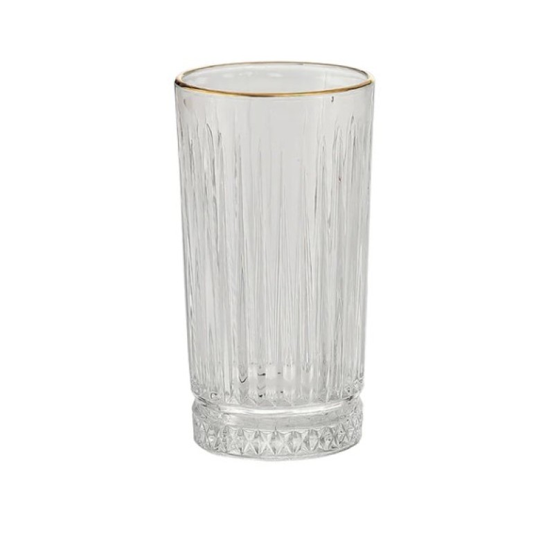 Dubai Water Glass 290 ml - Set of 6 Pcs YG1694 - With Gold Line Dubai Water Glass 290 ml - Set of 6 Pcs YG1694 - With Gold Line
